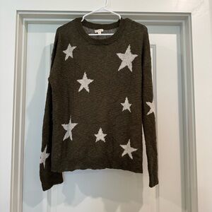 Hem & Thread Olive Star Sweater